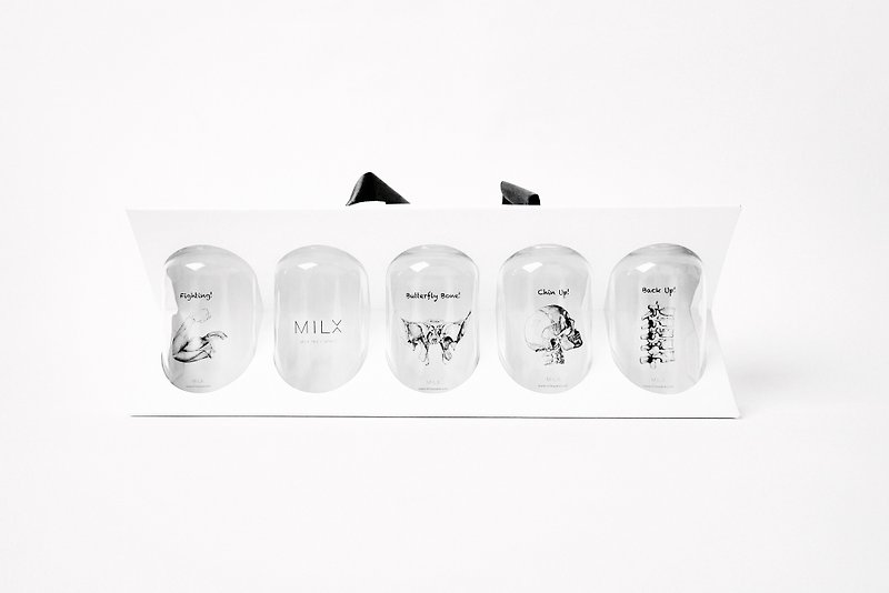 小骨シリーズガラス瓶5個入りギフトボックス - 急須・ティーカップ - ガラス 透明