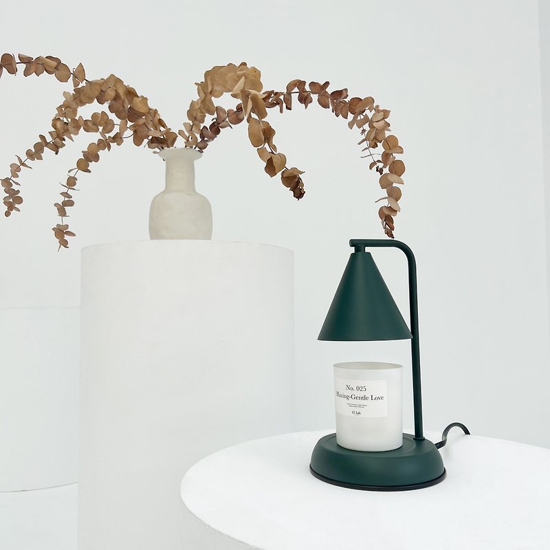 EC Lab. Fragrance Combination (Scented Candle + Melting Wax Lamp) - Elegant Dark Green - Fragrances - Glass 