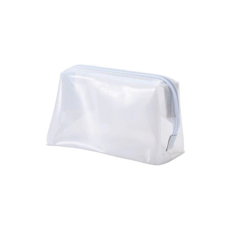 【KING JIM】CHEERS! PVC大開口收納包 白色 - 化妝包/收納袋 - 塑膠 白色