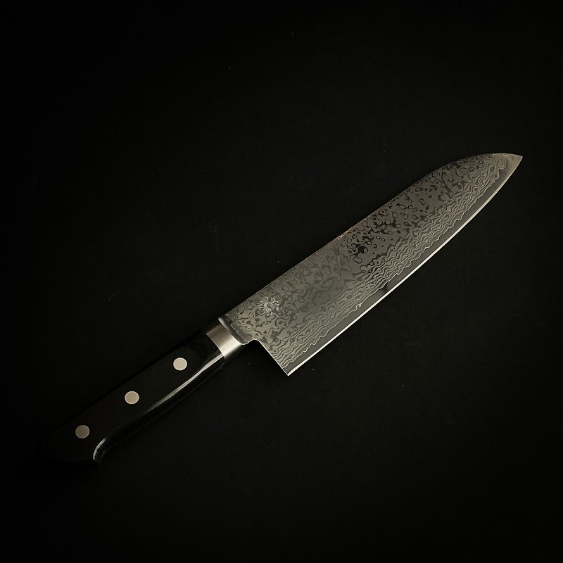 STRATUS Gyuto Knife -Damascus V10 Mirror Polished Japanese Stainless Steel 21 cm - Knives & Knife Racks - Stainless Steel Silver