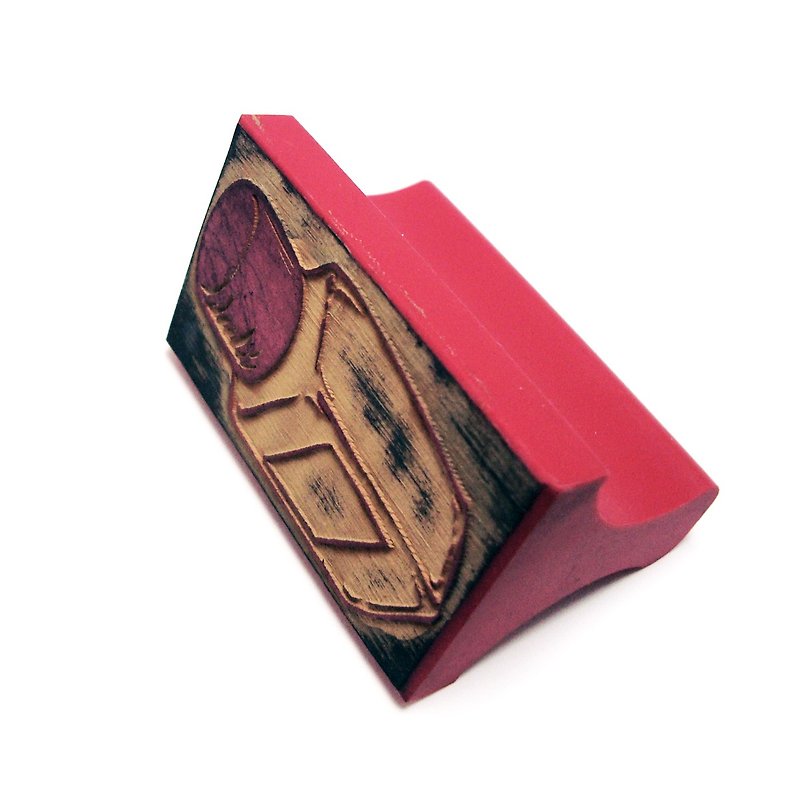 傳統紅膠印章-墨水瓶(小) - 印章/印台 - 橡膠 紅色