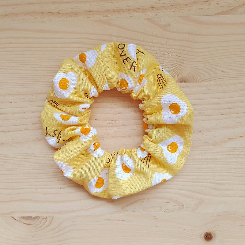 Delicious poached egg _ yellow hair bundle - Hair Accessories - Cotton & Hemp Yellow
