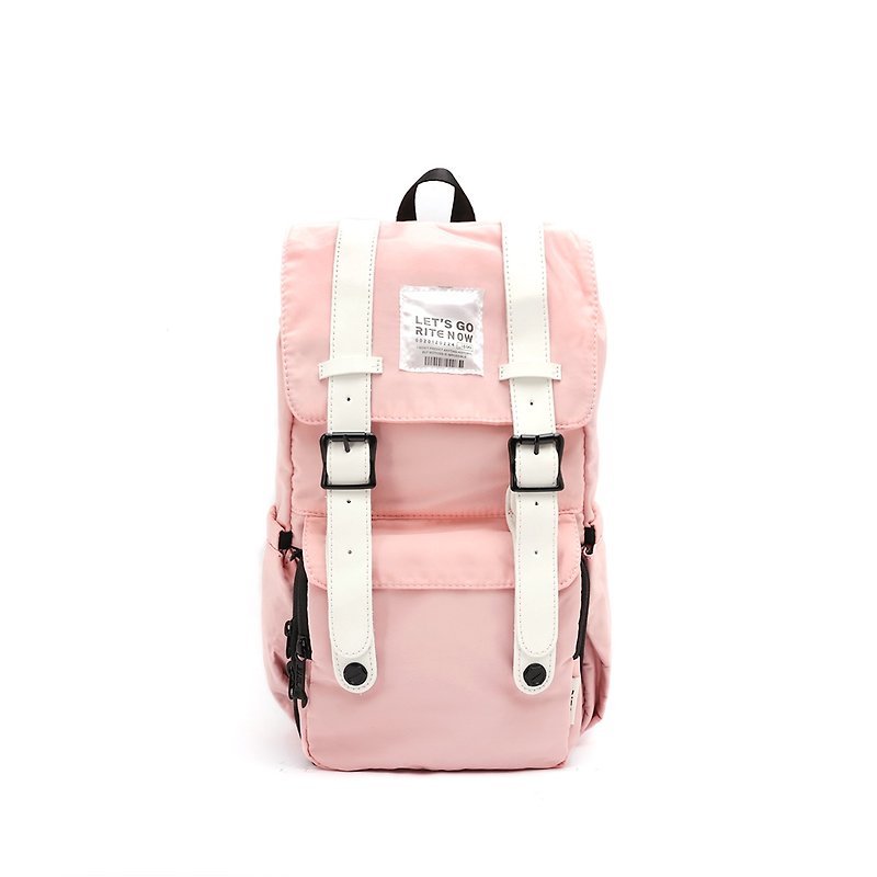 [Twin Series] 2018 Advanced Edition - Traveler Backpack (中)-RITE NOW Powder - Backpacks - Waterproof Material Pink