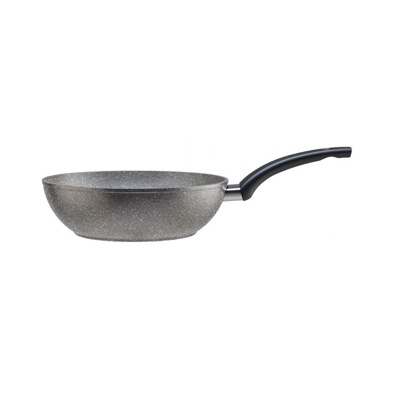 PiardiHome UNION LINE natural stone non-stick deep wok 28cm suitable for all stoves - เครื่องครัว - โลหะ สีเทา