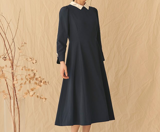 Beautiful silhouette collared dress lieulien - Shop joint-space