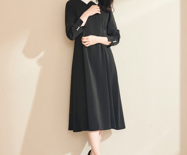 Beautiful silhouette collared dress lieulien - 設計館Joint Space