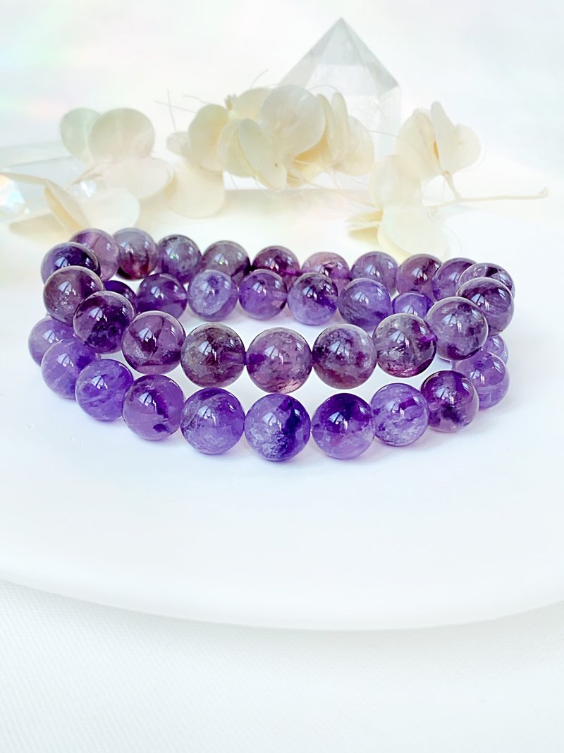 Feather Lavender Amethyst Bracelet||Amethyst/Bracelet/Crystal/Lavender - สร้อยข้อมือ - คริสตัล สีม่วง