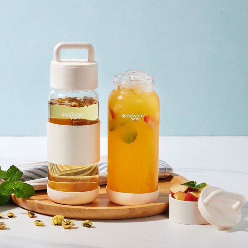 [Corning Tableware] Jingtou portable heat-resistant glass water bottle 710ml - กระติกน้ำ - แก้ว สีใส