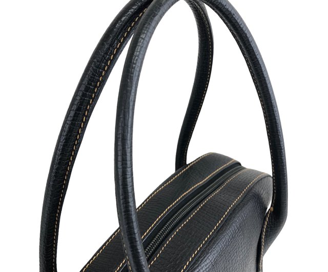 日本直送 名牌中古包 】LOEWE ロエベ ロゴ型押し レザー ハンドバッグ