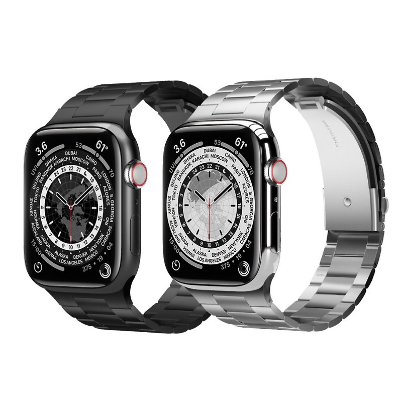 Apple Watch メタルストラップ S9/8/7/6/5/4/SE - 腕時計ベルト - ステンレススチール シルバー