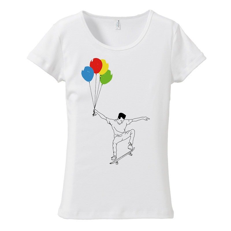 [Women's T-shirt] UP 2 (Black & Chrome) - Women's T-Shirts - Cotton & Hemp White