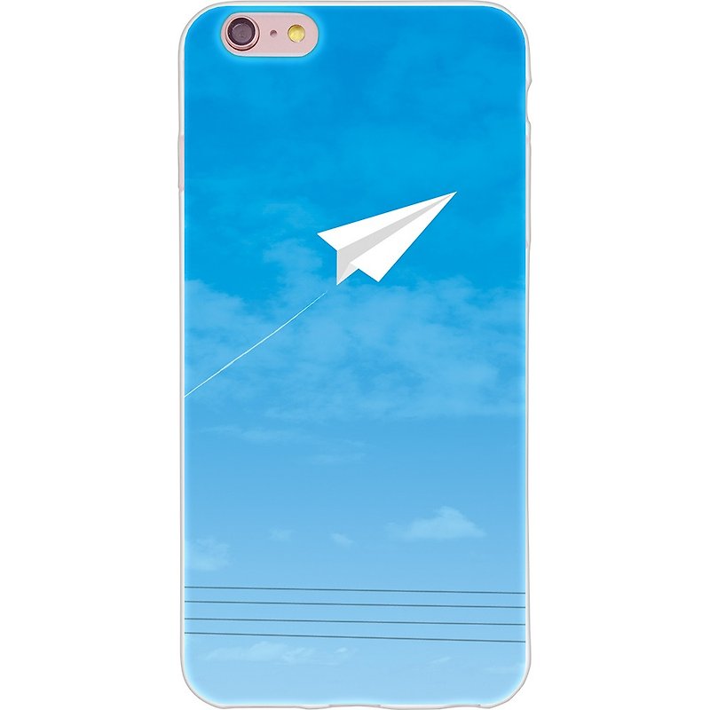 New series: [paper plane] -ACE Chen-TPU phone case "iPhone / Samsung / HTC / LG / Sony / millet / OPPO" - เคส/ซองมือถือ - ซิลิคอน สีน้ำเงิน
