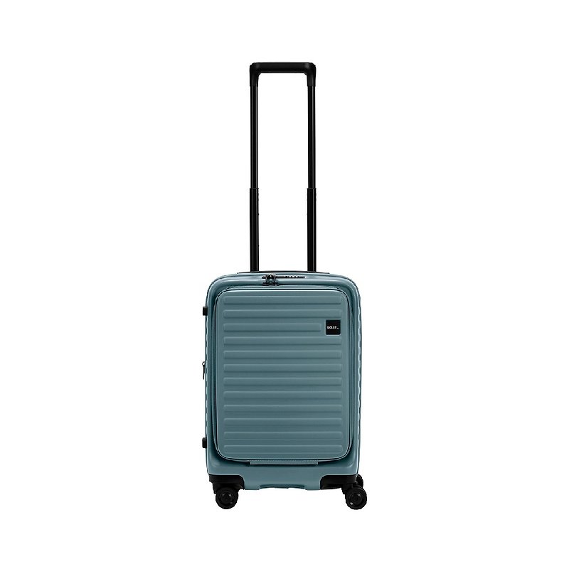 [Upgraded version] [LOJEL] CUBO 21-inch front opening expansion suitcase rock blue - Luggage & Luggage Covers - Plastic Blue