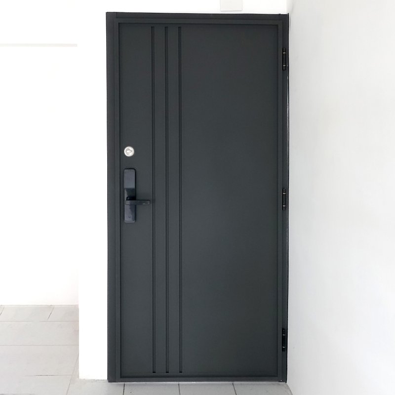 クラシックなスタイルのストレートドア - その他の家具 - 金属 グレー