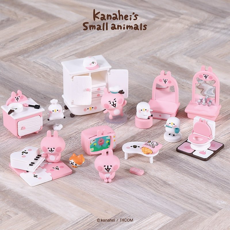 研達 卡娜赫拉的小動物 P 助與粉紅兔兔的夢幻家具 2 (6 入) - 玩偶/公仔 - 塑膠 粉紅色