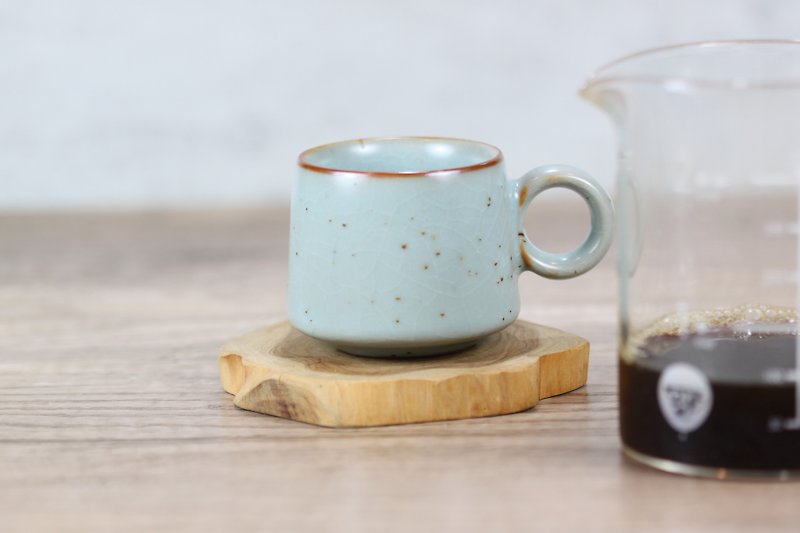 【送禮自用】80ml 鐵斑汝窯 咖啡分享杯 自然釉小緣杯 鶯歌製 - 咖啡杯/馬克杯 - 瓷 