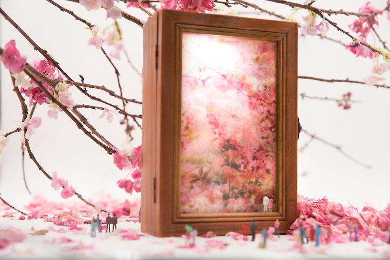 Sakura【 4 Seasons • Spring 】Cherry Blossom Night Lamp - โคมไฟ - ไม้ สึชมพู