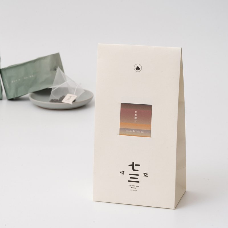 七三茶堂 立體茶包丨茉莉觀音 24入–生活袋 - 茶葉/茶包/水果茶 - 紙 白色