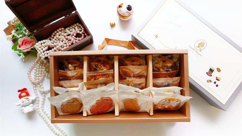 【新年禮盒】龍年餅乾/伴手禮/夏威夷豆塔/雪棉餅/南棗糕/金磚餅 - 零食/點心 - 其他材質 
