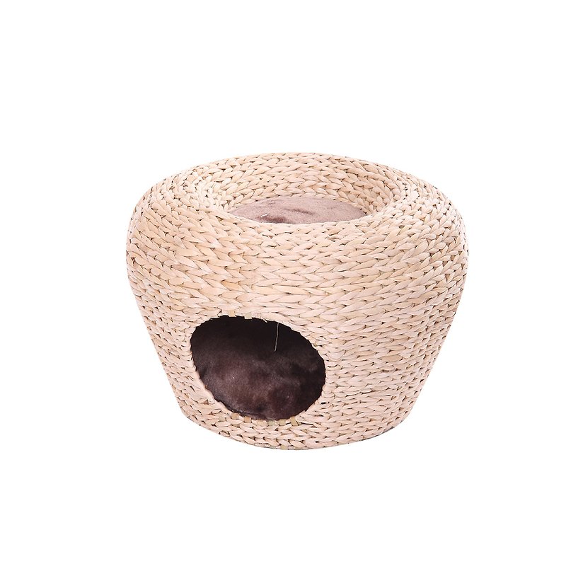 American Petpals | Cattail weaving 2-use recreational house - Scratchers & Cat Furniture - Cotton & Hemp Gold