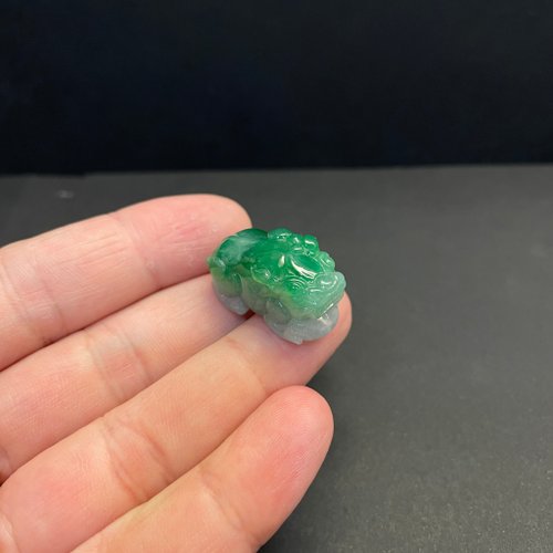 元元圓滾滾 水晶手鍊 瀚玉珠寶 天然翡翠 老坑綠貔貅 辣綠 緬甸玉 貔貅