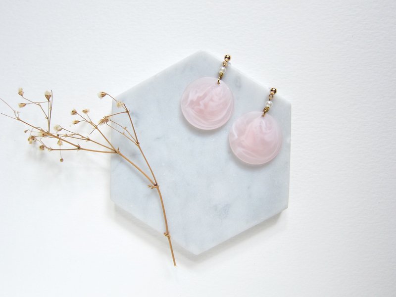 Full pinkmoon earrings - Earrings & Clip-ons - Plastic Pink