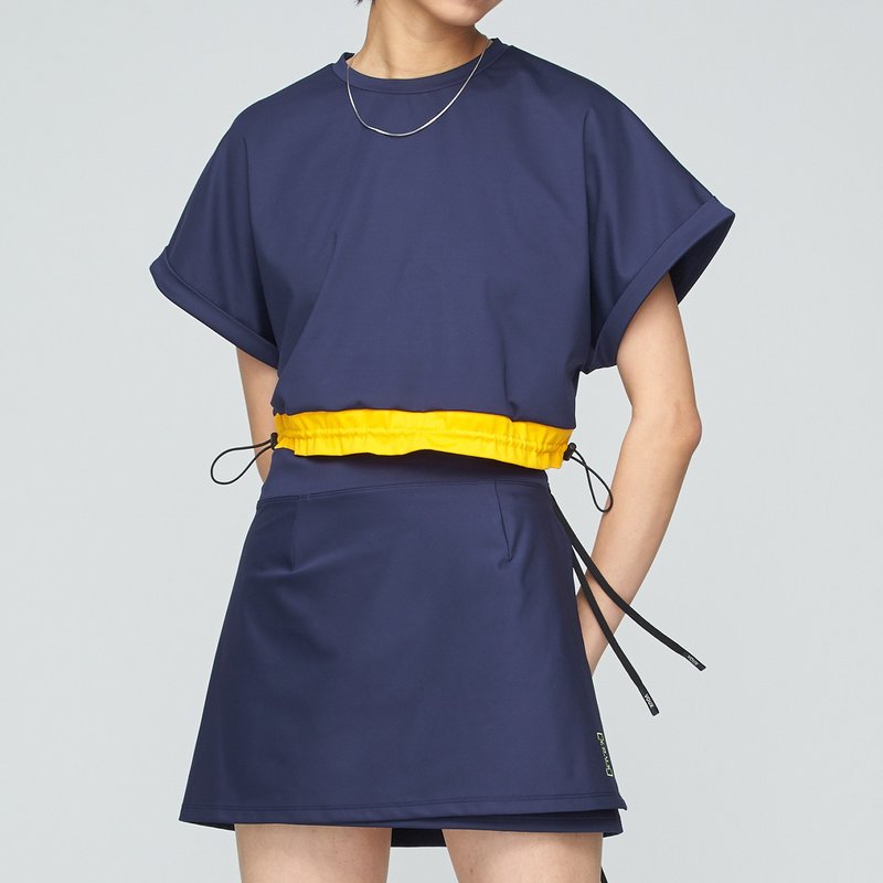 Antibacterial Bandage Suction and Discharge One Piece Skirt (Female) - Midnight Blue - Skirts - Polyester Blue