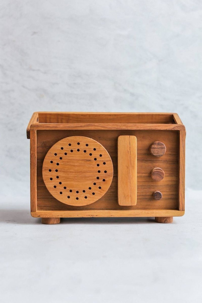 [Teak Tissue Box] Radio Tissue Box wood Tissue Box teak - กล่องทิชชู่ - ไม้ สีนำ้ตาล