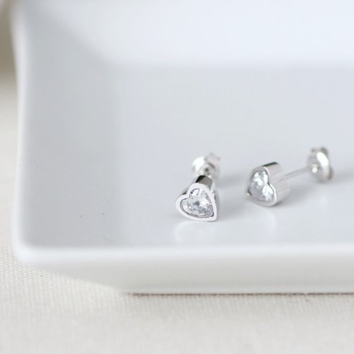 cloud-jewelry Stone ハート ピアス シルバー925