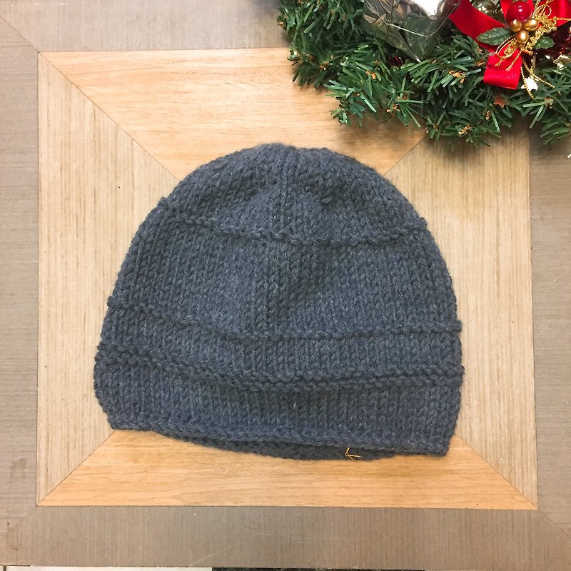 //Remove nails//Handmade fur hat _ simple gray - หมวก - ขนแกะ สีเทา