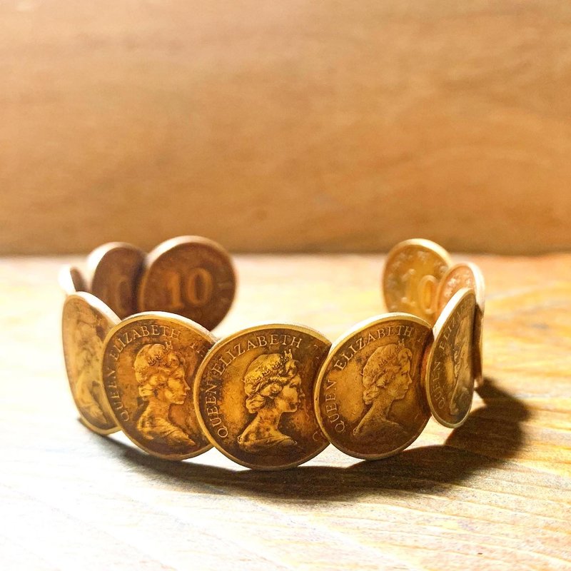 Hong Kong 10 cents bracelet (syzygy style) - สร้อยข้อมือ - ทองแดงทองเหลือง 