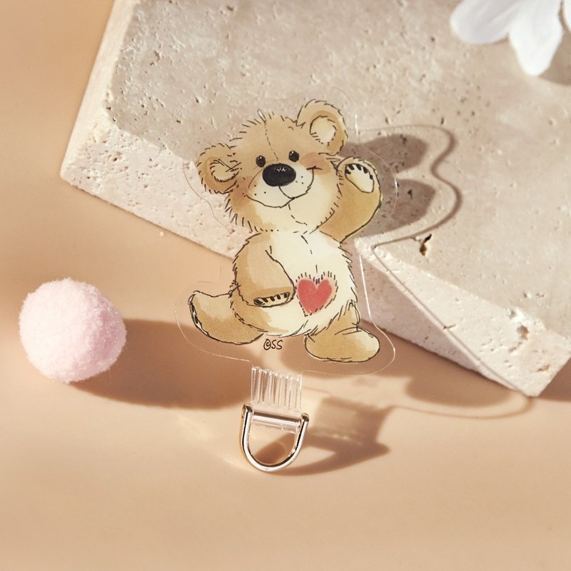 Suzy's Zoo Boof's Cute Dance Phone Hanging Clip/Clip - Phone Accessories - Plastic Transparent