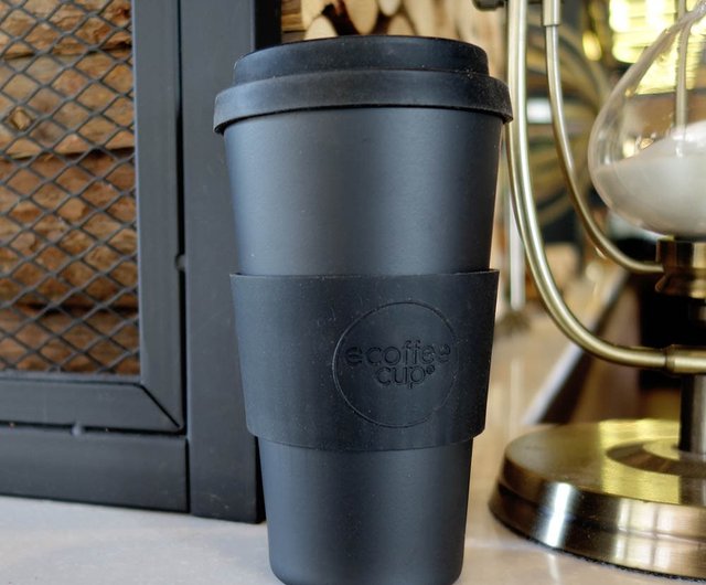 Reusable Bamboo Coffee Cup - Ecoffee Cup Kerr & Napier 12oz / 350ml Black