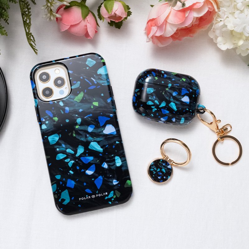 Ocean Terrazzo Gem | iPhone MagSafe Phone Case - Phone Cases - Plastic Blue