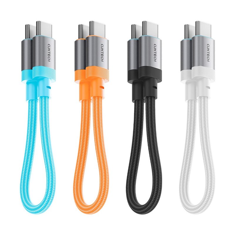 CUKTECH 酷態科 磁吸編織充電傳輸快充線 CTC615S 6A 15cm 240W - 尿袋/行動電源/充電線 - 其他材質 黑色