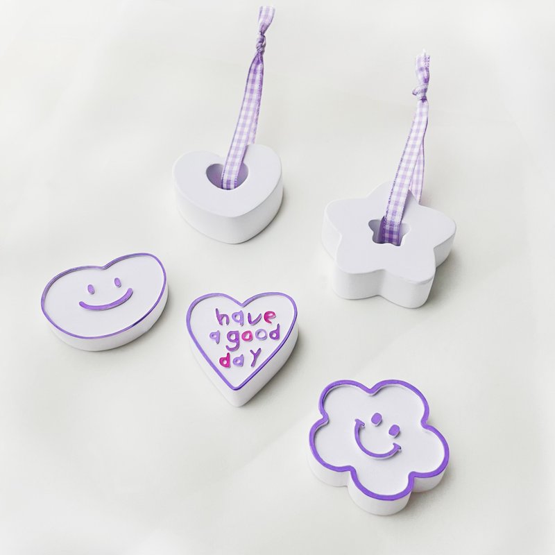 [Lifestyle] Tobacco lilac fragrance magnet#diffusing Stone#desk small things#wedding small things - น้ำหอม - วัสดุอื่นๆ สีม่วง