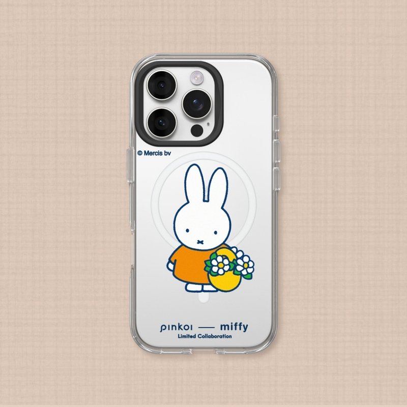【Pinkoi x miffy70週年】Clear Magsafe兼容透明手機殼-春日花語 - 手機殼/手機套 - 塑膠 透明