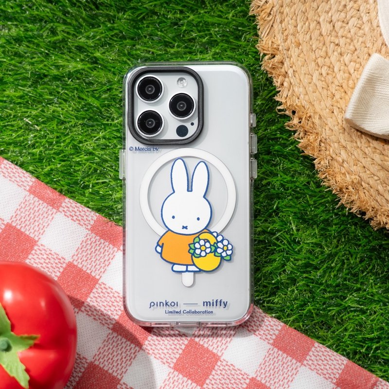 【Pinkoi x miffy70週年】Clear Magsafe兼容透明手機殼-春日花語 - 手機殼/手機套 - 塑膠 透明