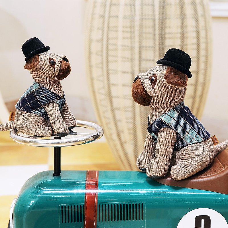 Jouetle紳士犬楽しい動物のドアストップブックエンドホームペットの装飾飾り誕生日プレゼントギフト - 置物 - ポリエステル ブラウン