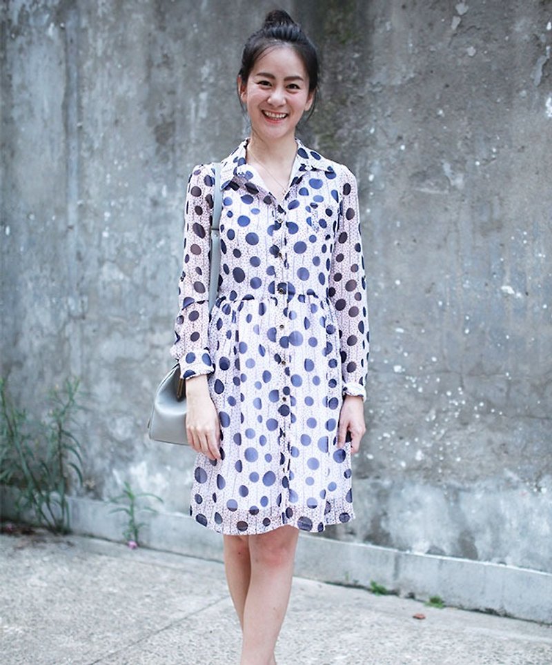 Yayoi Kusama between GT round little fit dress shirt - One Piece Dresses - Polyester Pink