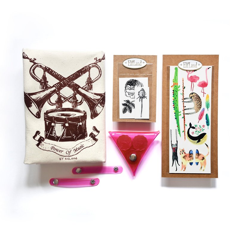 Goody Bag - ×. Play life small blessing bag. X - Temporary Tattoos - Paper Multicolor