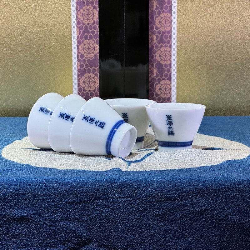 澤之鶴 小清酒杯 - 酒杯/酒器 - 瓷 白色