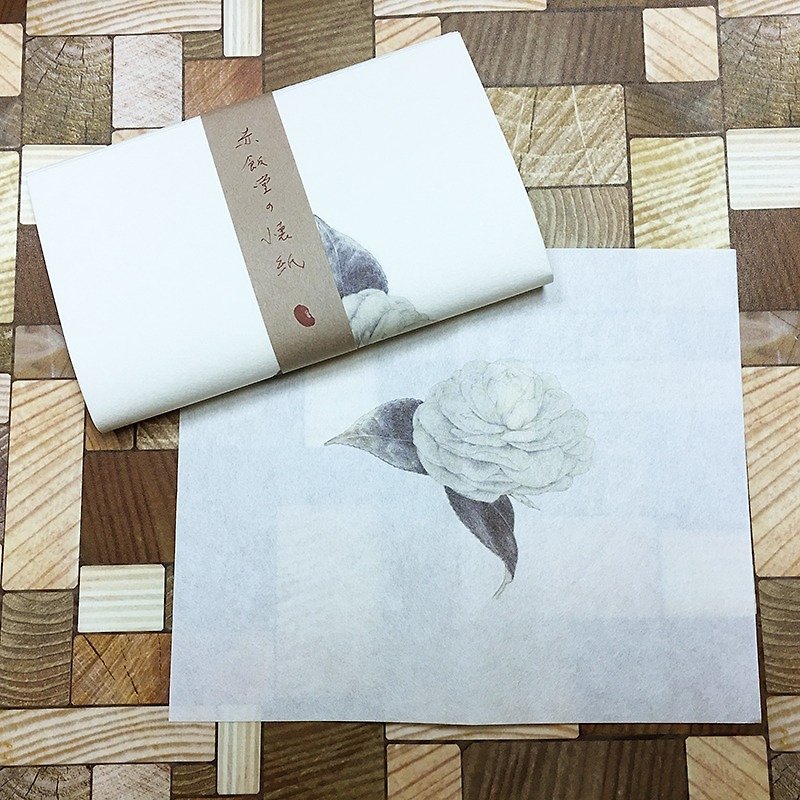 Classiky x Sekihandou Kaishi (Washi) 【Camellia (29922-07)】 - ผ้ารองโต๊ะ/ของตกแต่ง - กระดาษ ขาว