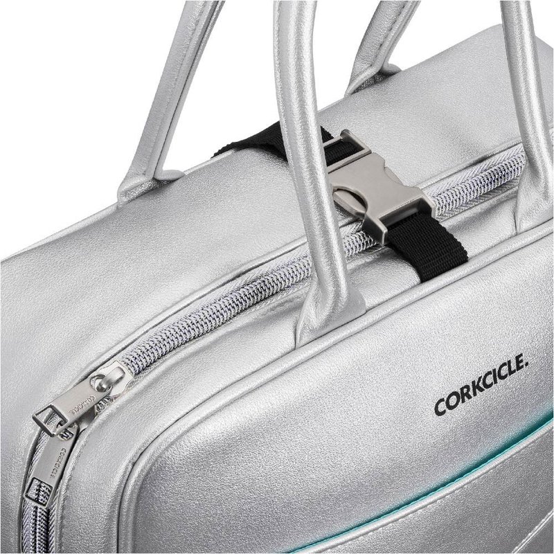 【New Arrival】CORKCICLE BALDWIN Picnic Bag-Glacier Silver - กระเป๋าถือ - หนังเทียม สีเงิน