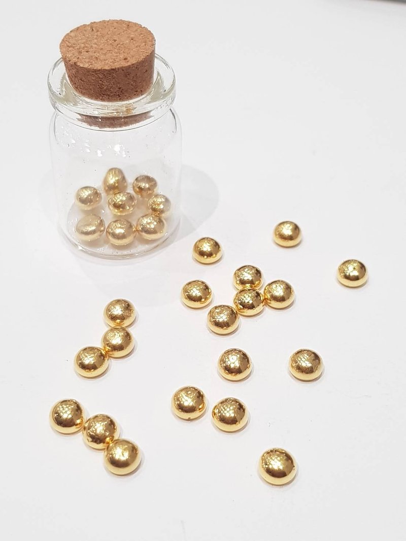 純黃金9999-1克小金豆-單顆-金塊原料製作-贈送收納瓶 - 其他 - 24k 金 金色