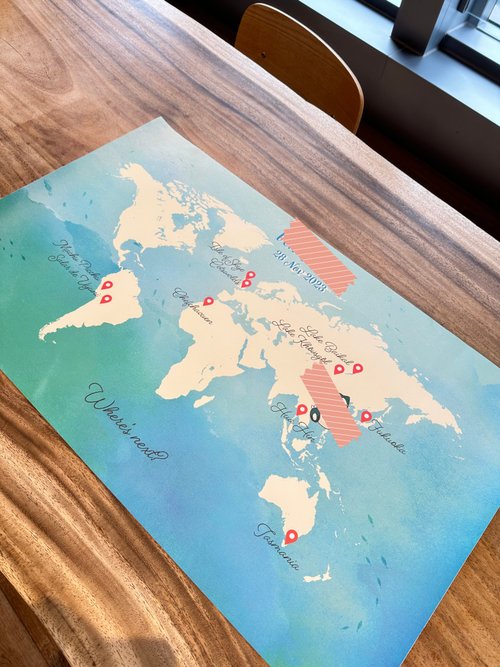 MYLove Design HK 客製化旅行主題婚禮簽名留言畫布 油畫布訂製