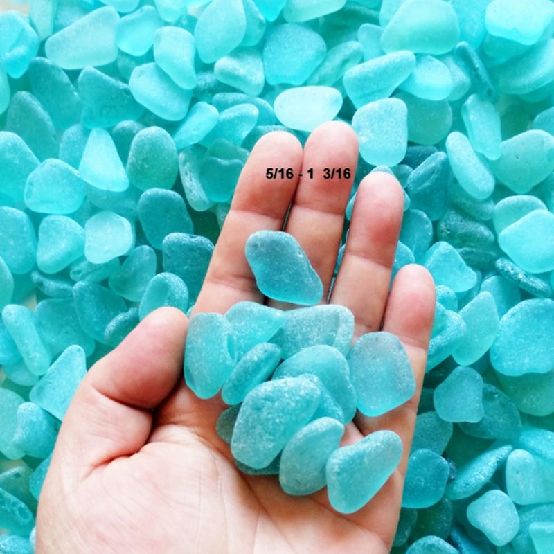 Aqua blue Sea glass bulk Jewelry quality.Genuine sea glass for jewelry making - Pottery & Glasswork - Glass Blue