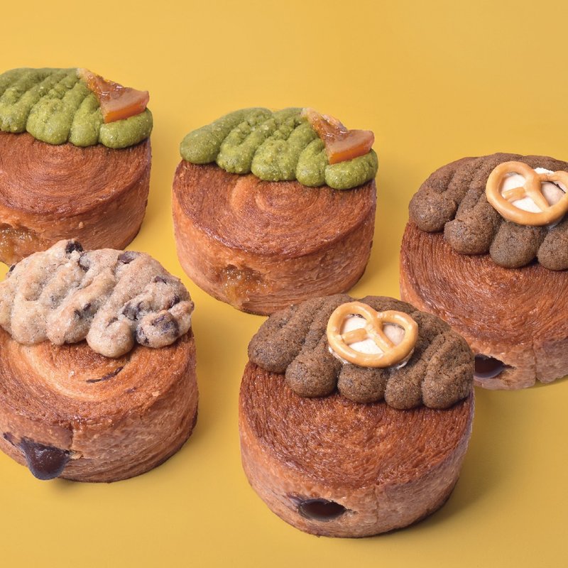 Crookies 軟餅乾千層圓可頌禮盒【甜點禮盒】5盒免運 - 蛋糕/甜點 - 新鮮食材 咖啡色