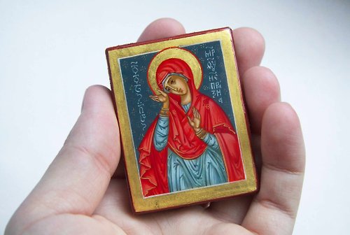 Orthodox small icons hand painted orthodox christian Virgin Mary icon Helper in childbirth