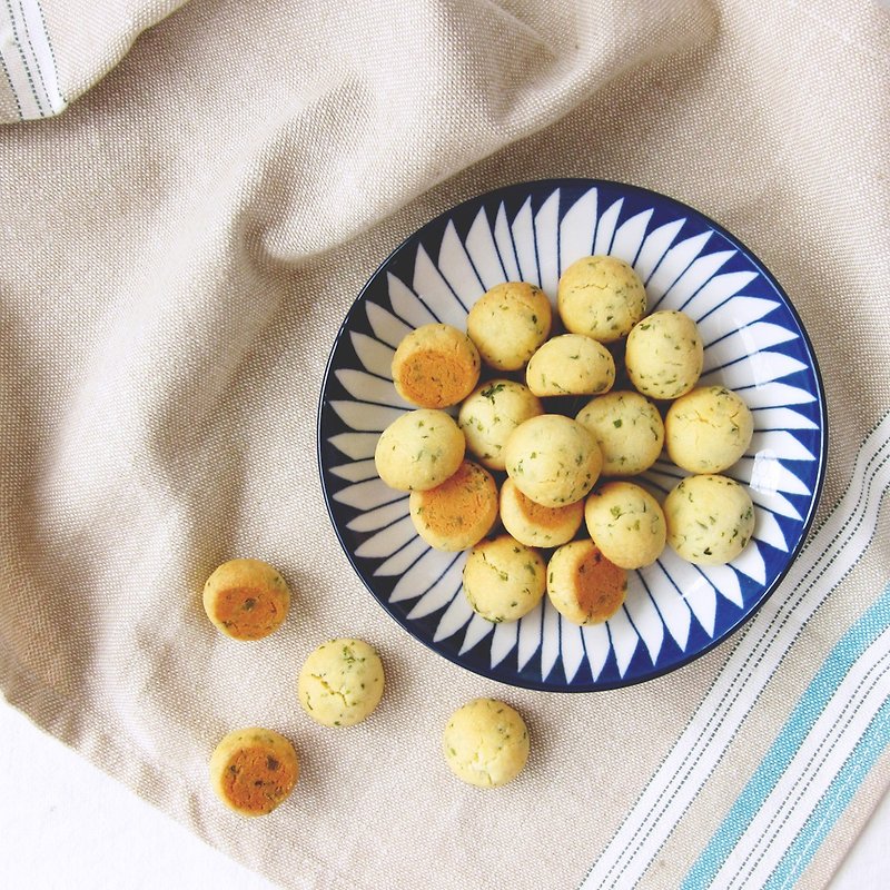 Nori Cheese Balls - 2 Small Buckets (Box) - Handmade Cookies - Fresh Ingredients Yellow